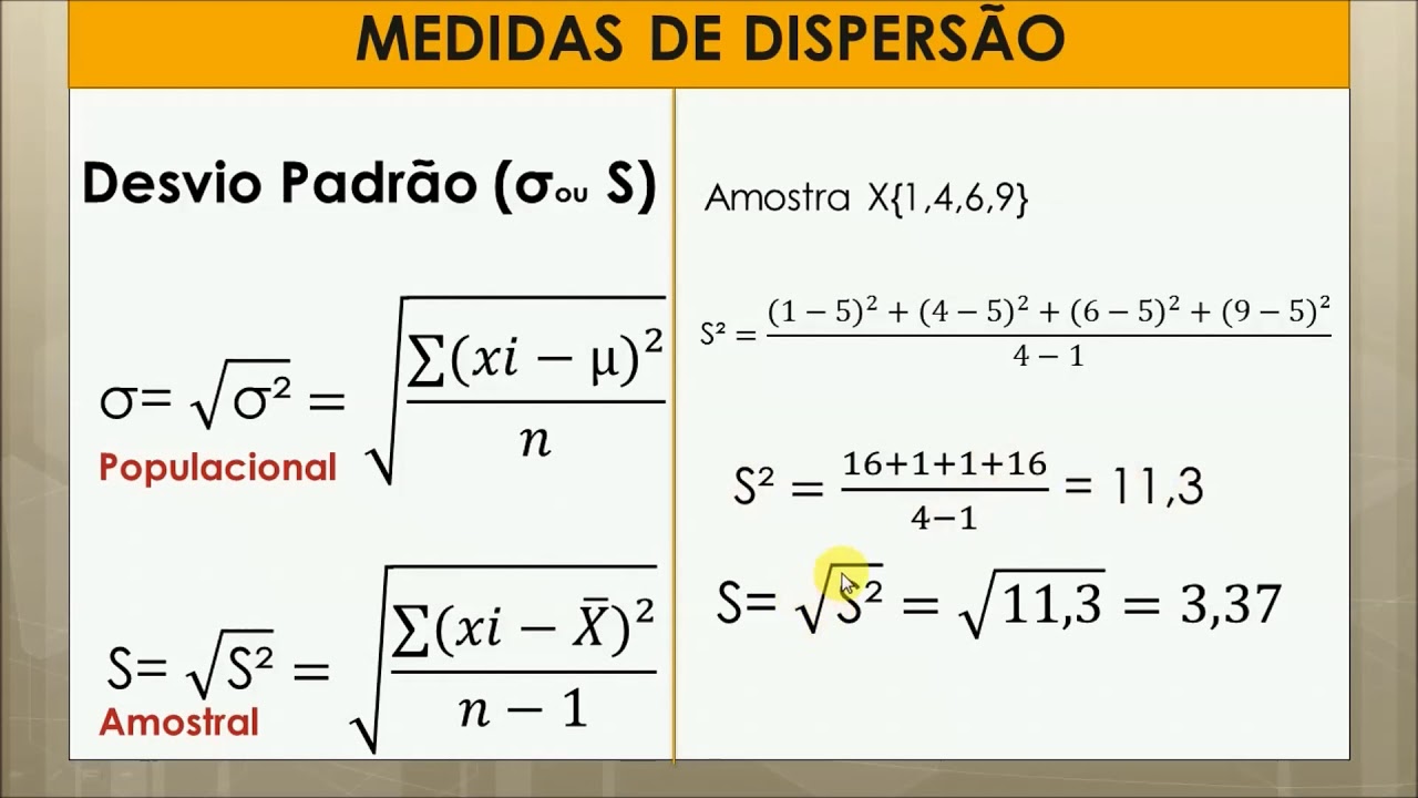 Desvio Padrão – ESTATÍSTICA #09