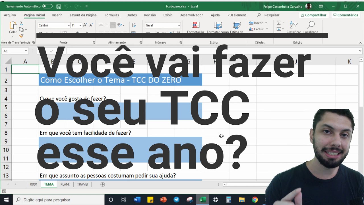 Como escolher o TEMA – TCC DO ZERO