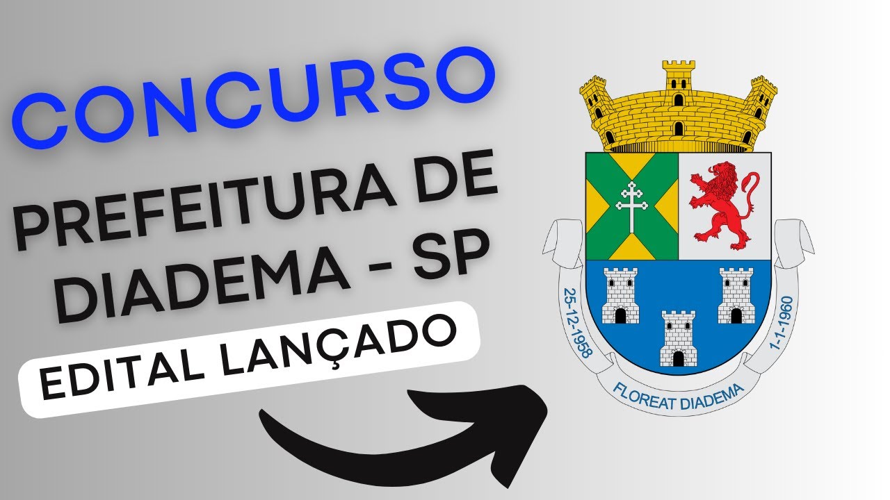 CONCURSO DIADEMA – SP 2024 | Edital e Material de Estudos | Concurso Público