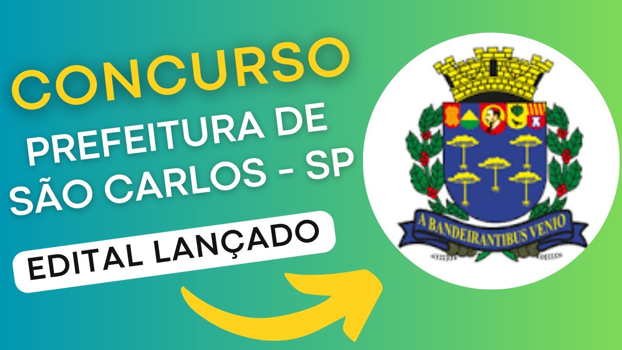 CONCURSO SÃO CARLOS SP 2024 | Guarda Municipal de São Carlos | Edital e Apostila | Concurso Público