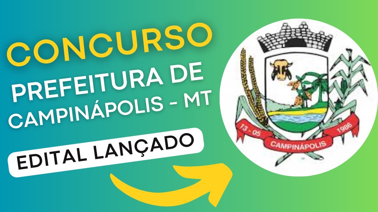 CONCURSO CAMPINÁPOLIS MT | Edital e Material de Estudos