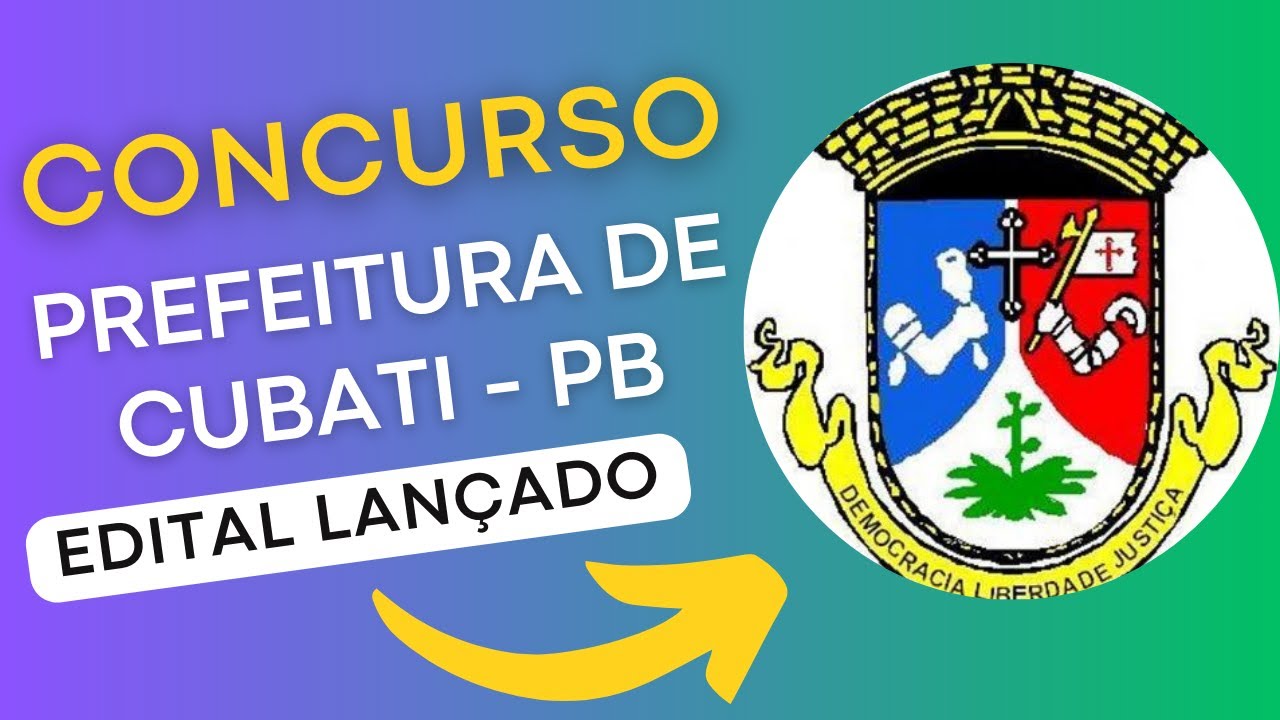 CONCURSO CUBATI PB | Edital e Material de Estudos | Concurso Público