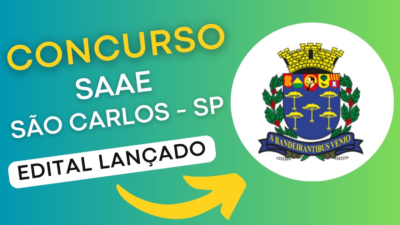 CONCURSO SAAE DE SÃO CARLOS SP | Edital e Material de Estudos | Concurso Público