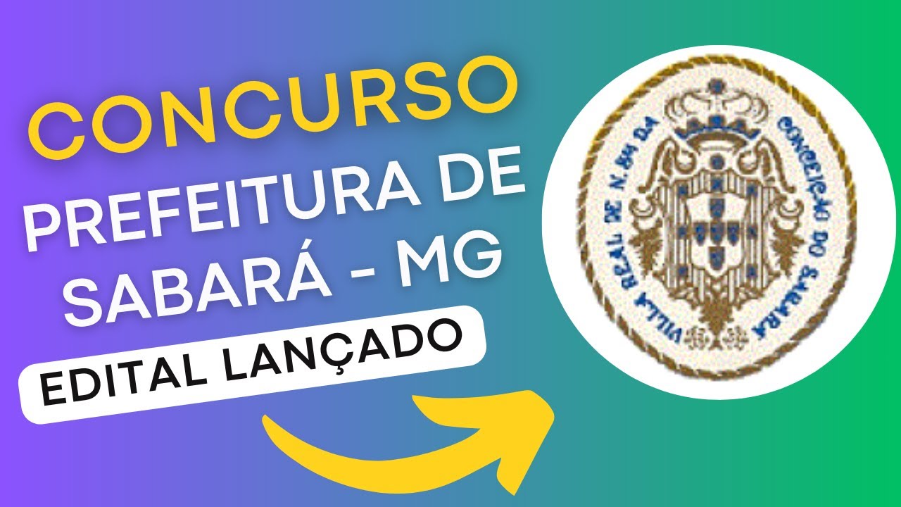 CONCURSO SABARÁ MG | Edital e Material de Estudos | Concurso Público