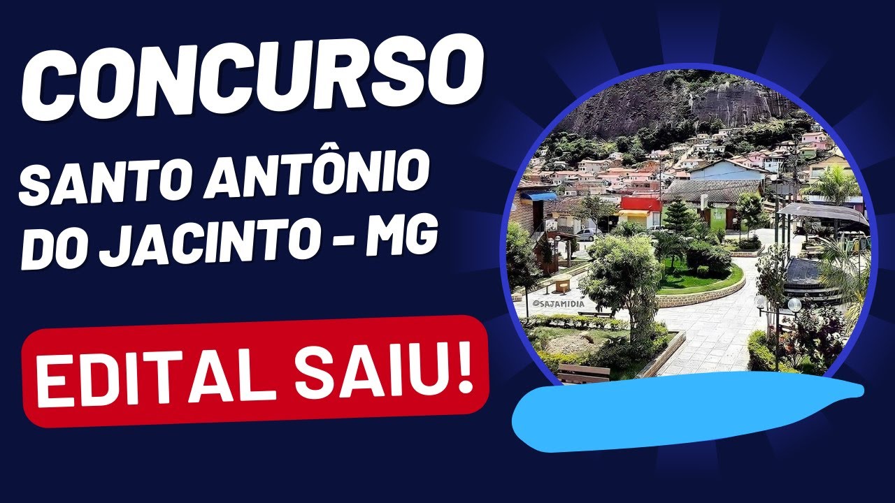 SAIU! Concurso Santo Antônio do Jacinto, Minas Gerais | Edital e Material de Estudos | Veja agora!